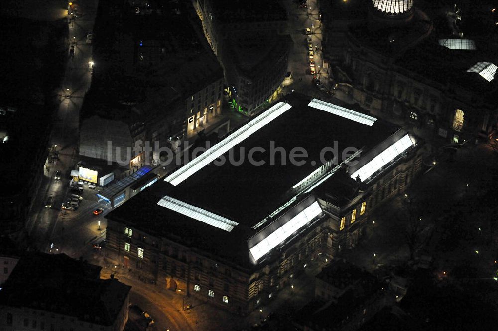 Nachtluftbild Dresden - Albertinum Dresden bei Nacht