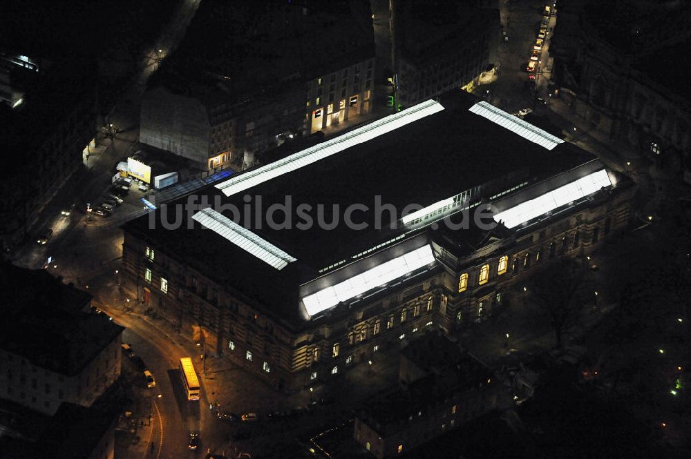 Nacht-Luftaufnahme Dresden - Albertinum Dresden bei Nacht