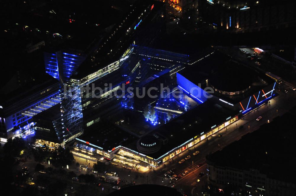 Nachtluftbild Berlin - Berlin bei Nacht / Festival of Lights Kanzlereck