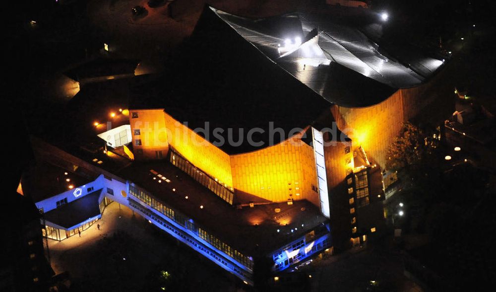 Nachtluftbild Berlin - Berlin bei Nacht / Festival of Lights Philharmonie