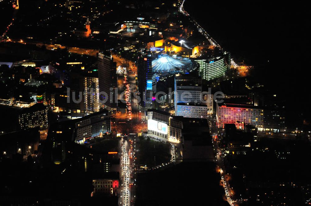 Nachtluftbild Berlin - Berlin bei Nacht / Festival of Lights Potsdamer Platz