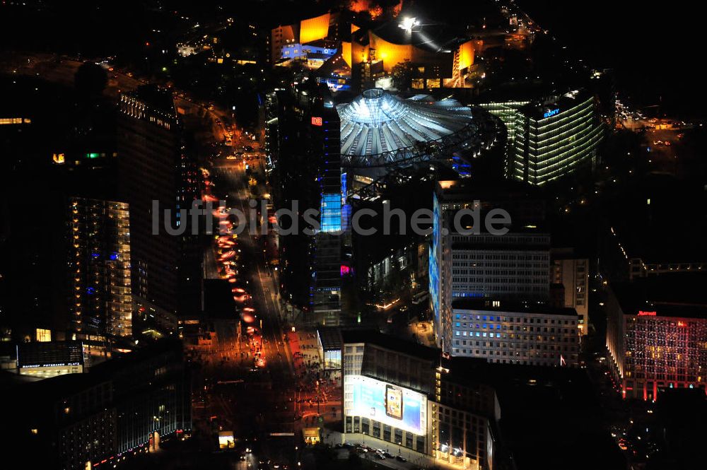 Nachtluftbild Berlin - Berlin bei Nacht / Festival of Lights Potsdamer Platz