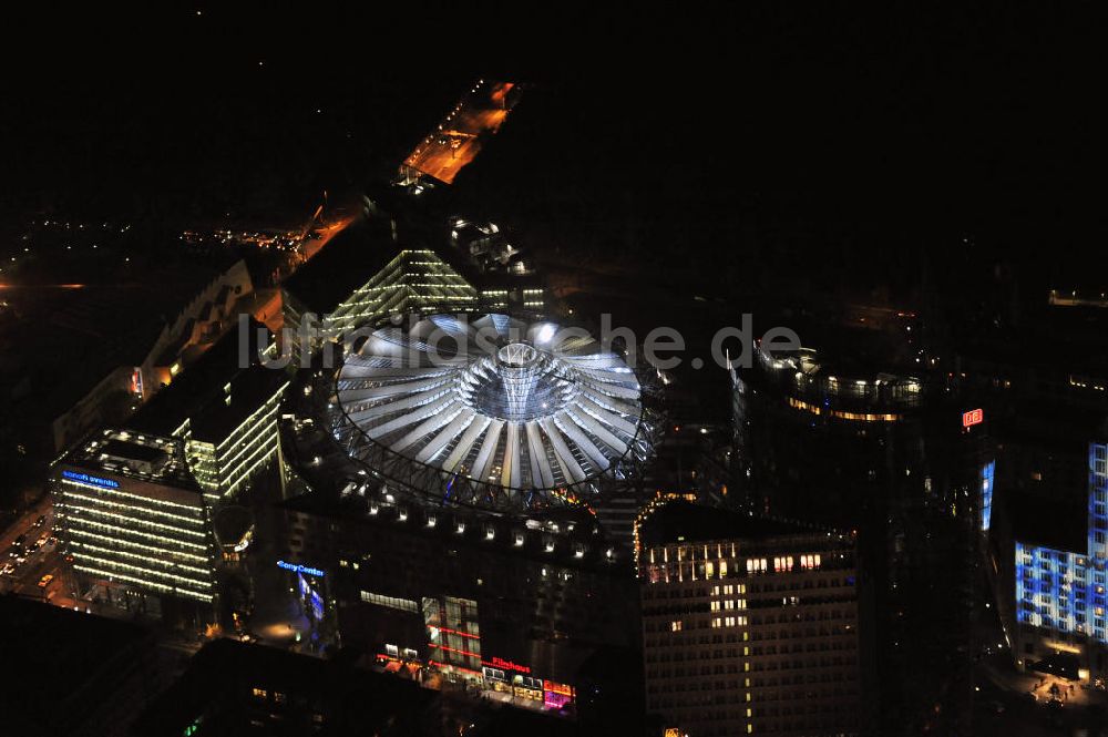 Nachtluftbild Berlin - Berlin bei Nacht / Festival of Lights Sony Center