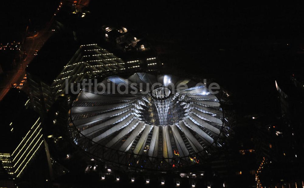 Nacht-Luftaufnahme Berlin - Berlin bei Nacht / Festival of Lights Sony Center