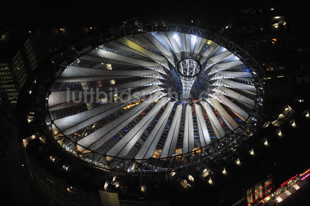 Nachtluftbild Berlin - Berlin bei Nacht / Festival of Lights Sony Center