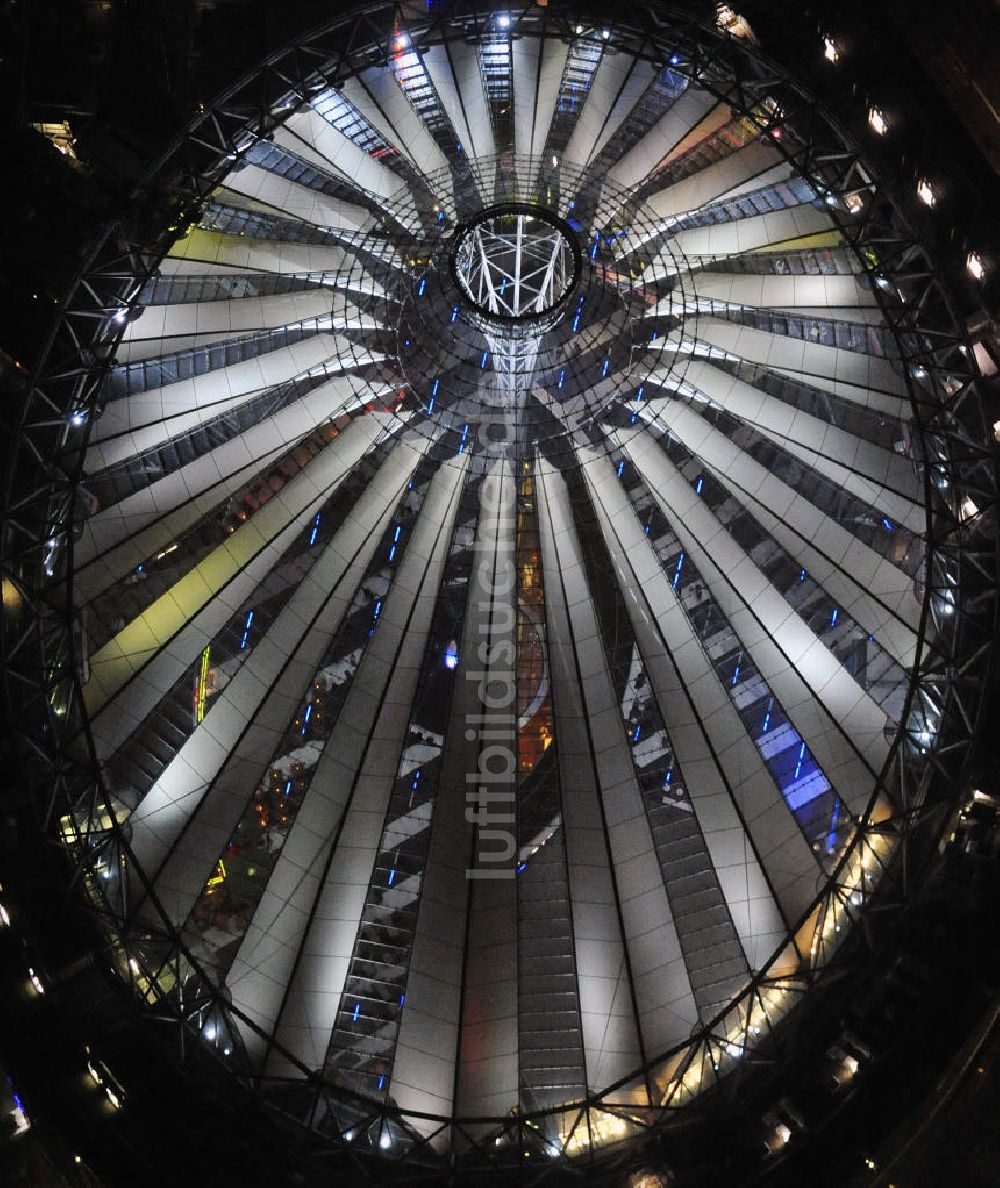 Nacht-Luftaufnahme Berlin - Berlin bei Nacht / Festival of Lights Sony Center