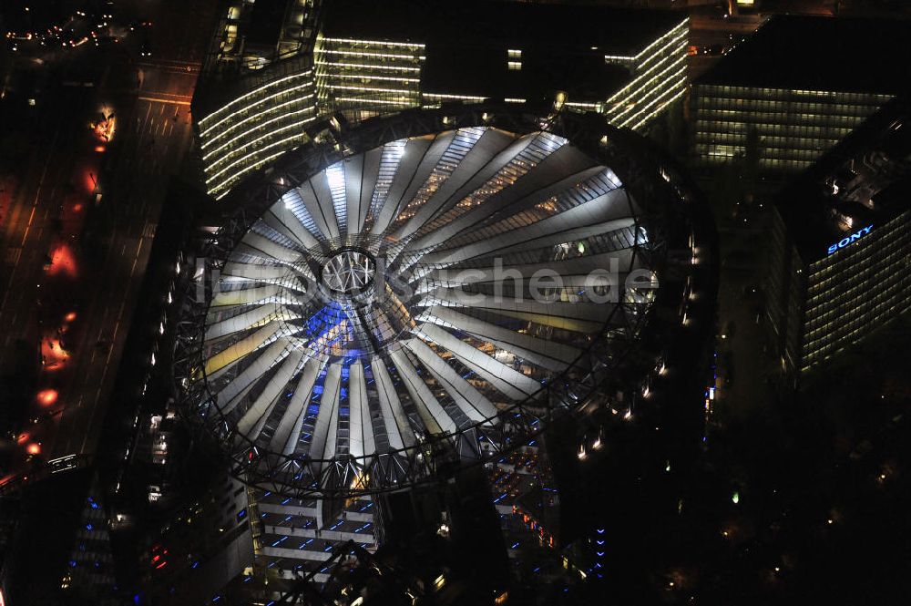 Nachtluftbild Berlin - Berlin bei Nacht / Festival of Lights Sony Center