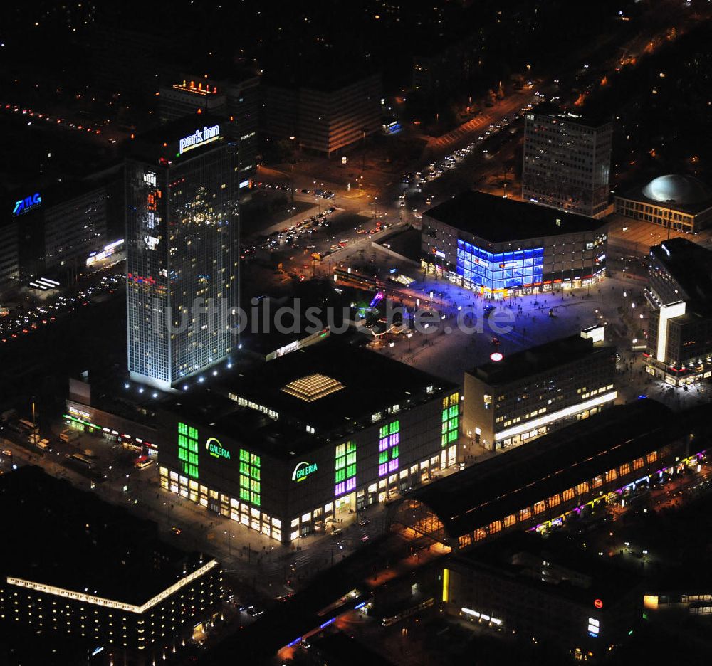 Nacht-Luftaufnahme Berlin - Berlin bei Nacht Galeria Kaufhof