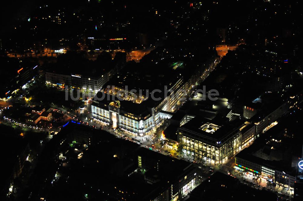 Berlin bei Nacht von oben - Berlin Nachtaufnahme / Night shot KaDeWe Kaufhaus