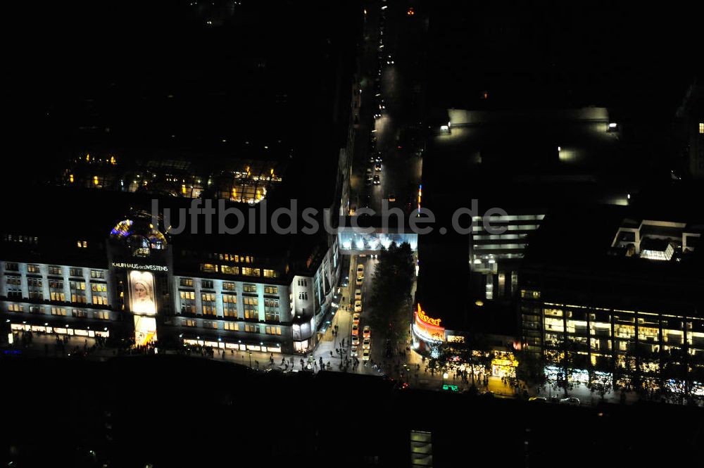 Nachtluftbild Berlin - Berlin Nachtaufnahme / Night shot KaDeWe Kaufhaus