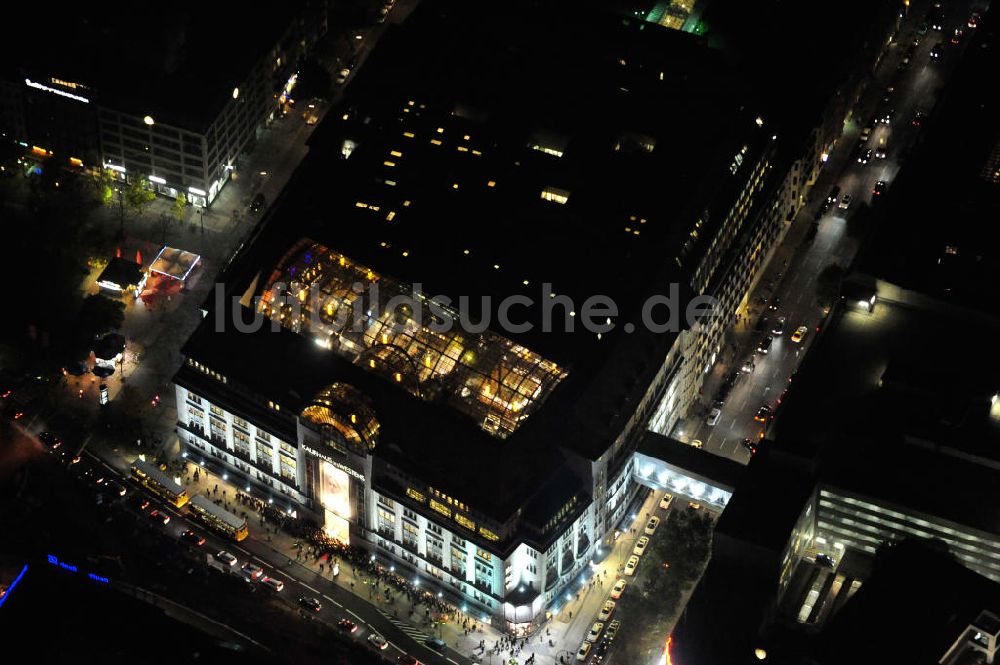 Nachtluftbild Berlin - Berlin Nachtaufnahme / Night shot KaDeWe Kaufhaus