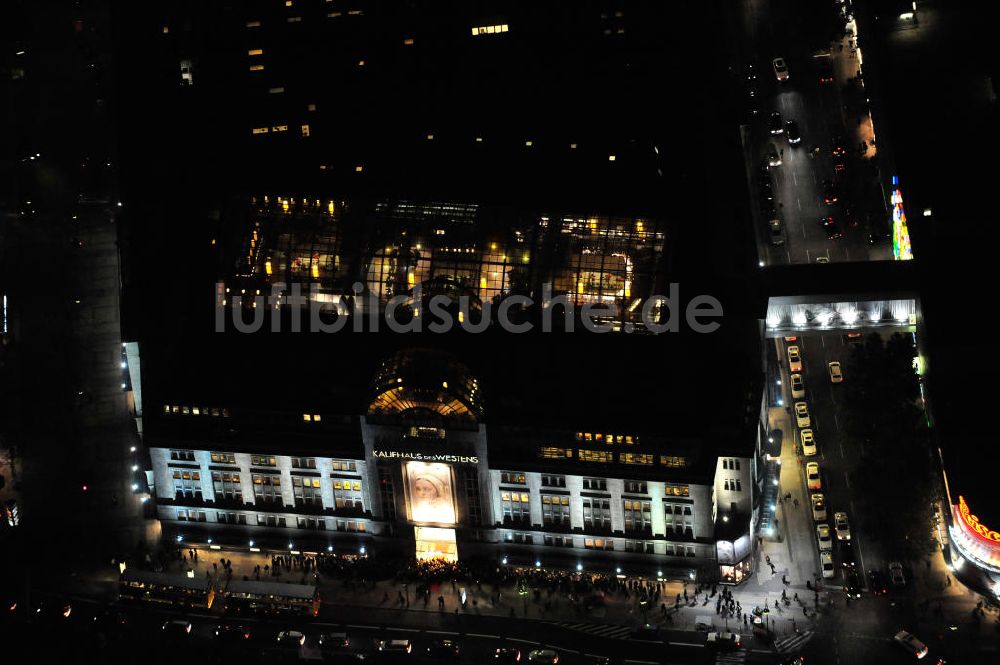 Nacht-Luftaufnahme Berlin - Berlin Nachtaufnahme / Night shot KaDeWe Kaufhaus