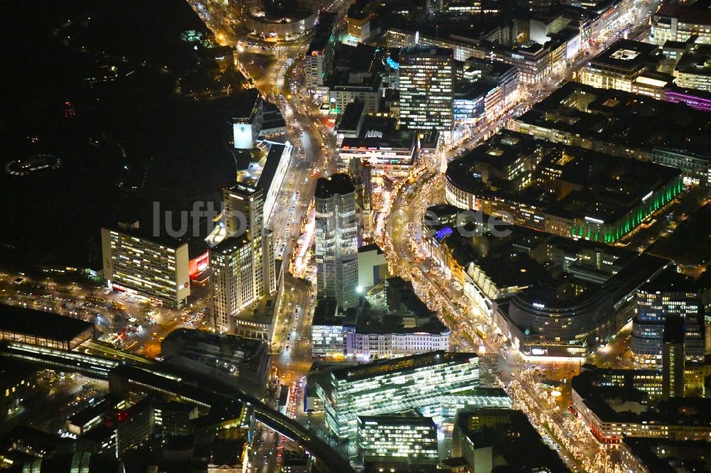 Nachtluftbild Berlin - Nachtluftbild Breitscheidplatz in Berlin im Bundesland Berlin