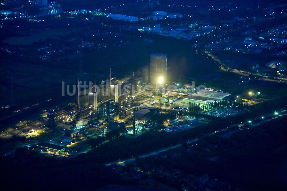 Nacht-Luftaufnahme Bottrop - Nachtluftbild der Kokerei Prosper in Bottrop