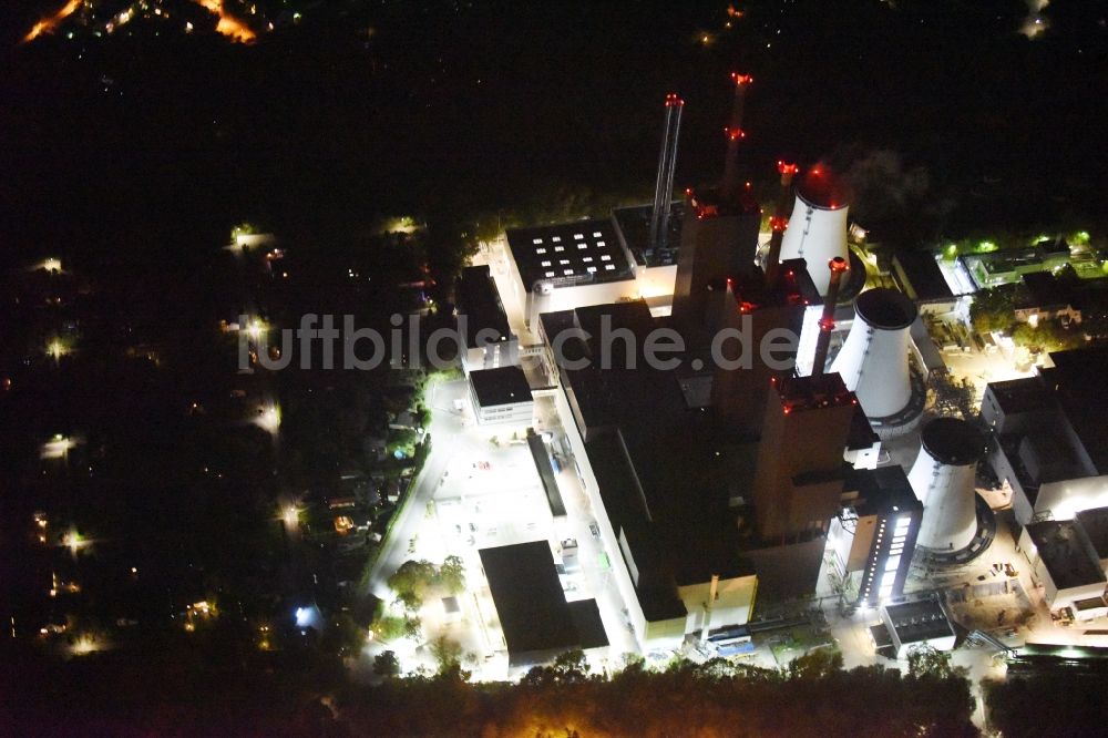 Nachtluftbild Berlin - Nachtluftbild des Kraftwerk Berlin Lichterfelde