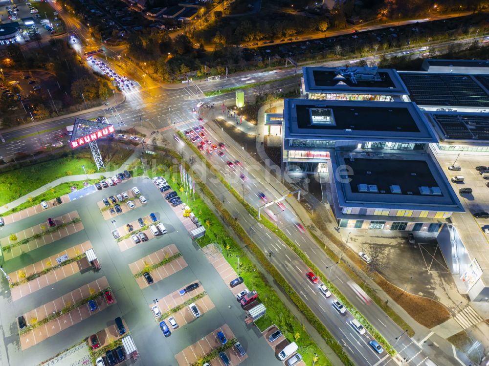 Nachtluftbild Dresden - Nachtluftbild Einkaufszentrum Kaufpark Dresden in Dresden im Bundesland Sachsen, Deutschland