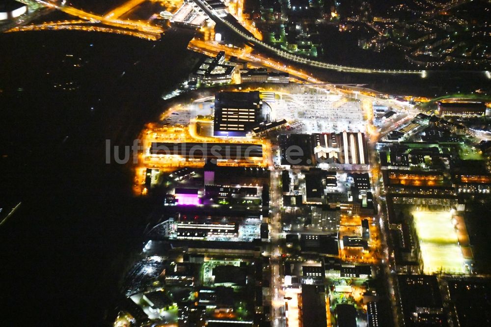 Berlin bei Nacht von oben Nachtluftbild Gebäude des