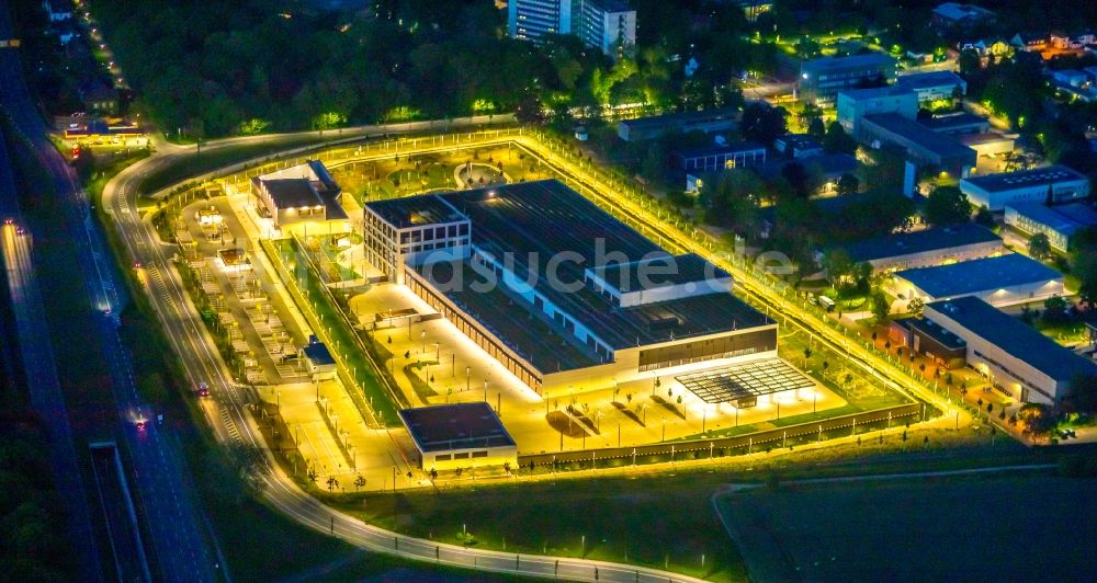 Dortmund bei Nacht aus der Vogelperspektive: Nachtluftbild Gelände des Logistikzentrums Geldspeicher der Deutschen Bundesbank in Dortmund im Bundesland Nordrhein-Westfalen