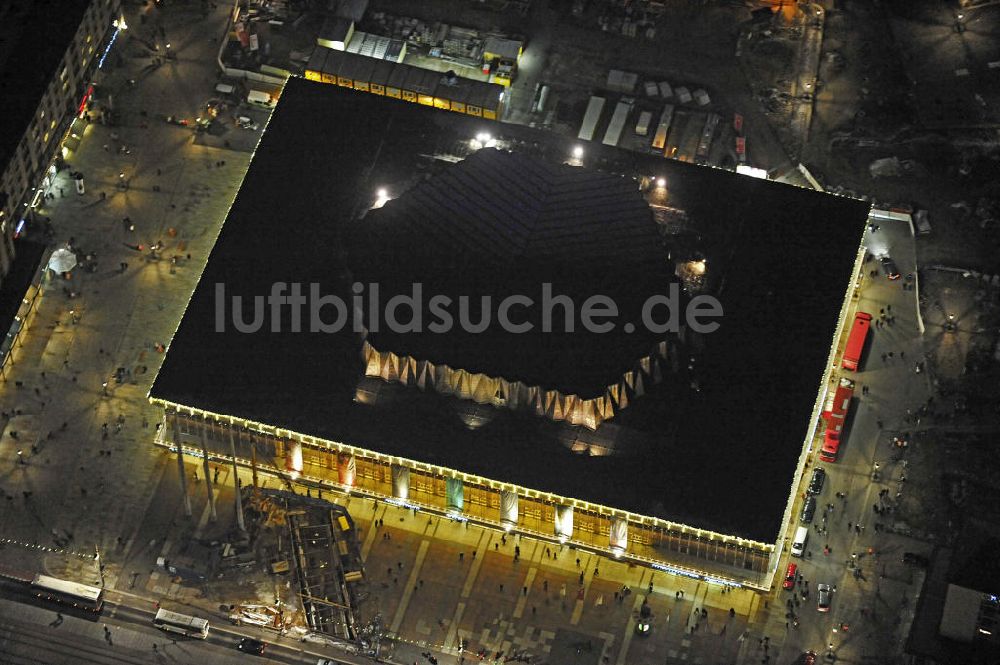 Dresden bei Nacht von oben - Kulturpalast Dresden bei Nacht