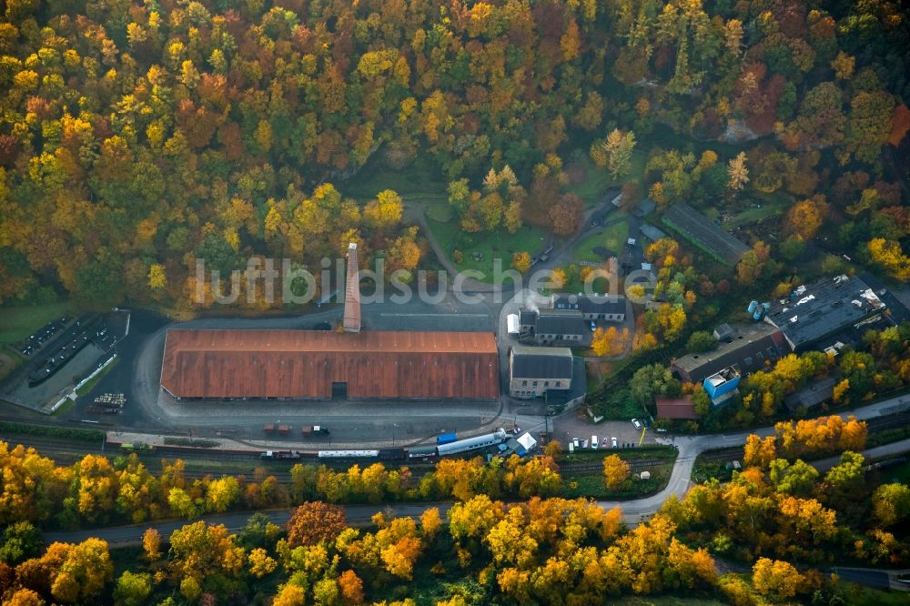 Witten bei Nacht aus der Vogelperspektive: LWL-Industriemuseum Zeche Nachtigall im Muttental in Witten-Bommern im Bundesland Nordrhein-Westfalen