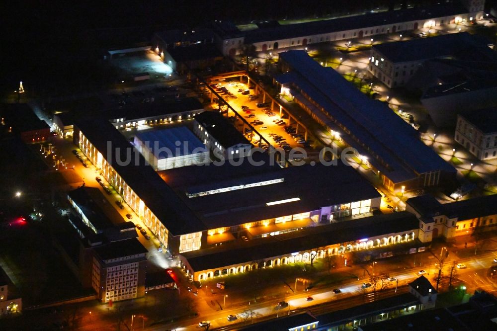 Nacht-Luftaufnahme Dresden - Nachtluftbild Militärhistorisches Museum der Bundeswehr ( MHM ) in Dresden im Bundesland Sachsen