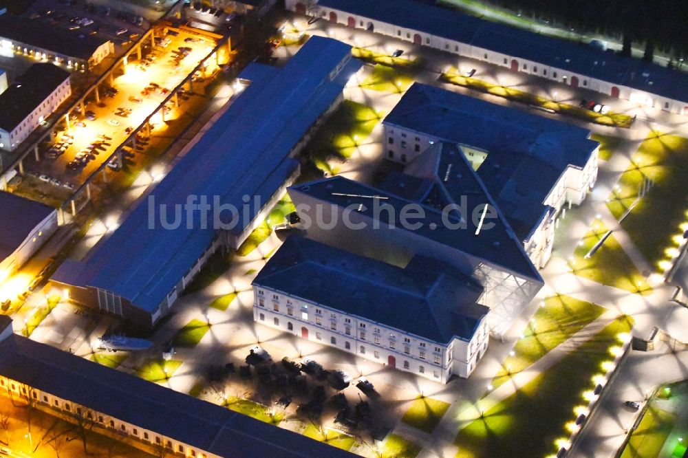 Nachtluftbild Dresden - Nachtluftbild Militärhistorisches Museum der Bundeswehr ( MHM ) in Dresden im Bundesland Sachsen