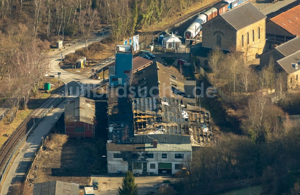 Witten bei Nacht aus der Vogelperspektive: Museums- Gebäude- Ensemble LWL-Industriemuseum Zeche Nachtigall in Witten im Bundesland Nordrhein-Westfalen, Deutschland