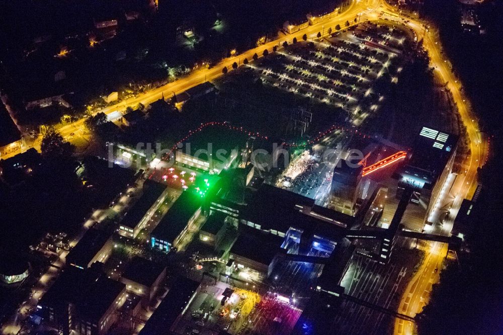 Nachtluftbild Essen - Nacht der Industriekultur im Rahmen der Aktion Extraschicht 2012 über dem Weltkulturerbe Zollverein Essen