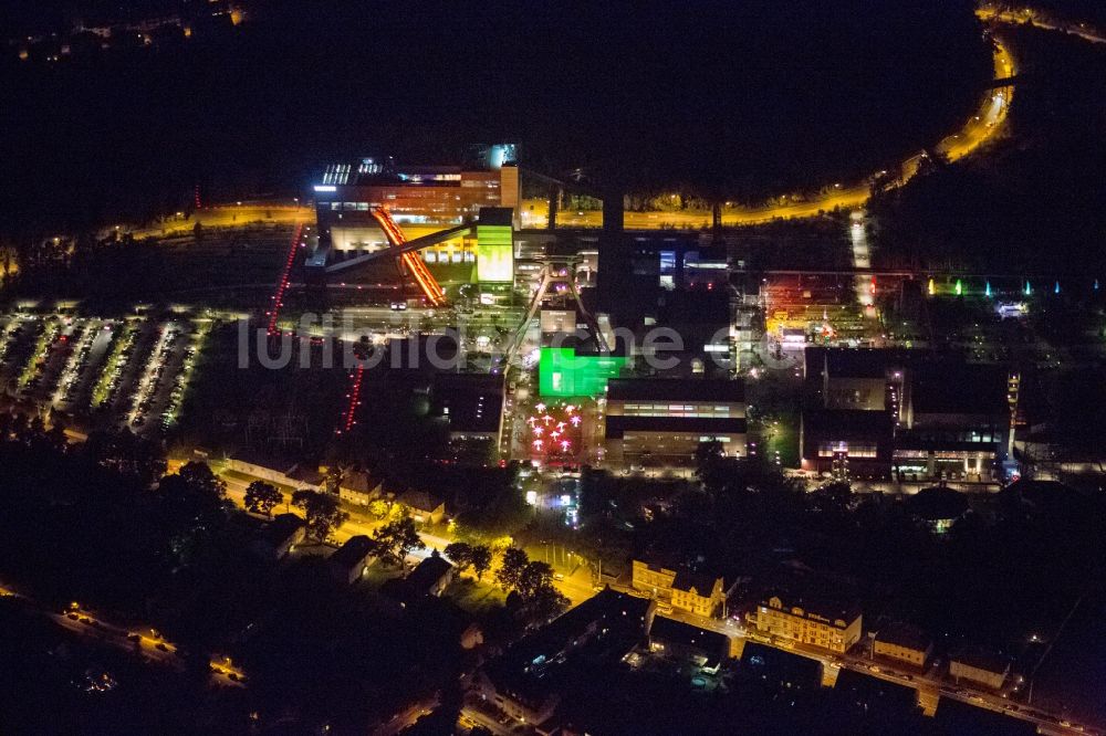 Nachtluftbild Essen - Nacht der Industriekultur im Rahmen der Aktion Extraschicht 2012 über dem Weltkulturerbe Zollverein Essen