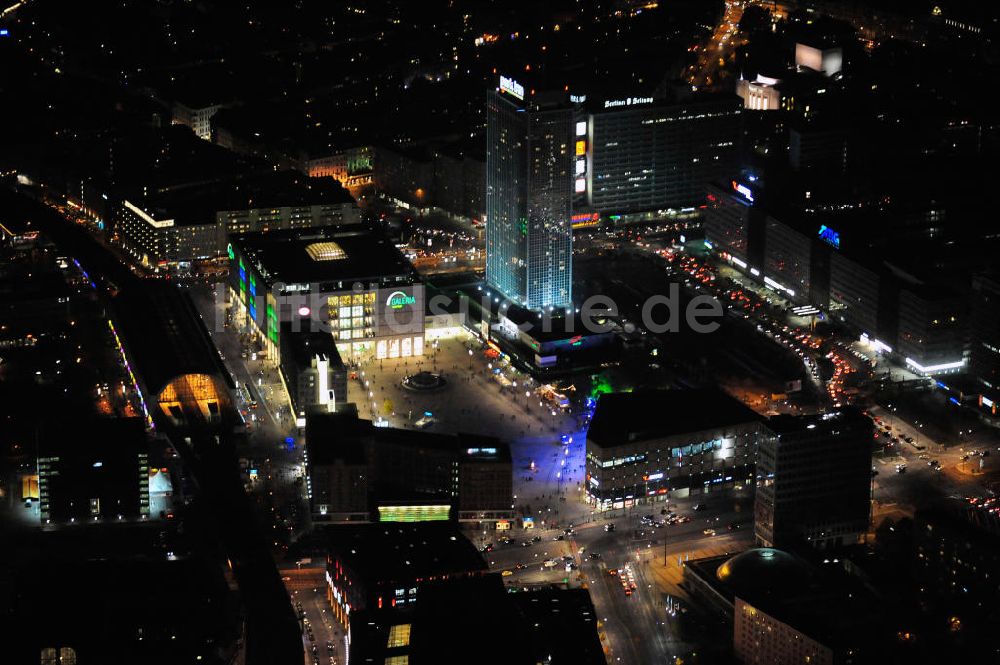 Nachtluftbild Berlin - Nachtaufnahme Alexanderplatz Festival of Lights 2010