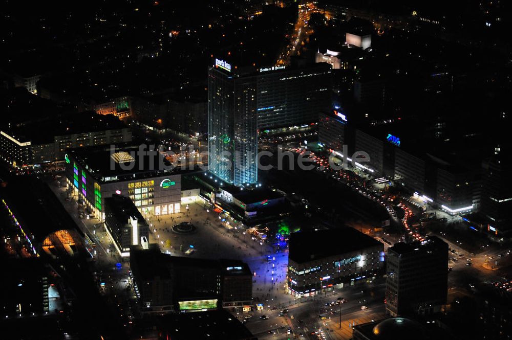 Nachtluftbild Berlin - Nachtaufnahme Alexanderplatz Festival of Lights 2010