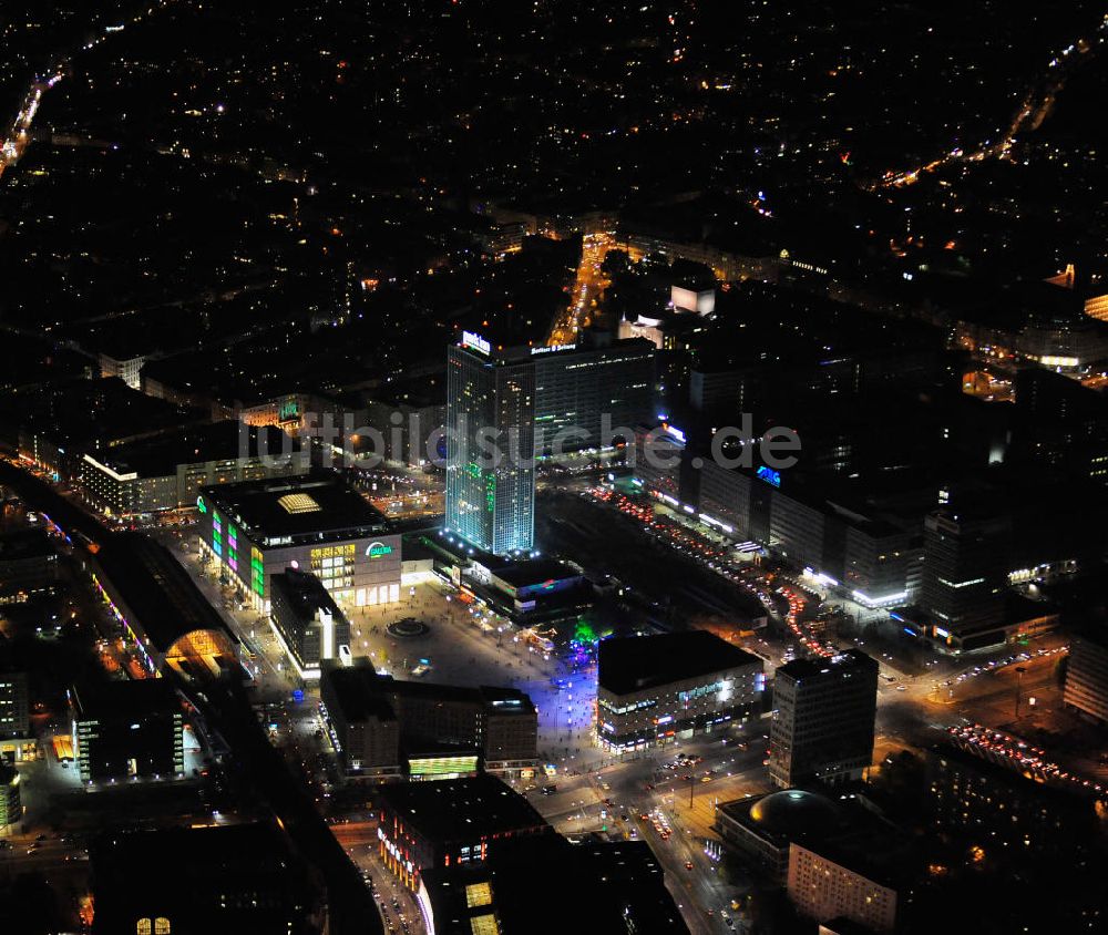 Nacht-Luftaufnahme Berlin - Nachtaufnahme Alexanderplatz Festival of Lights 2010