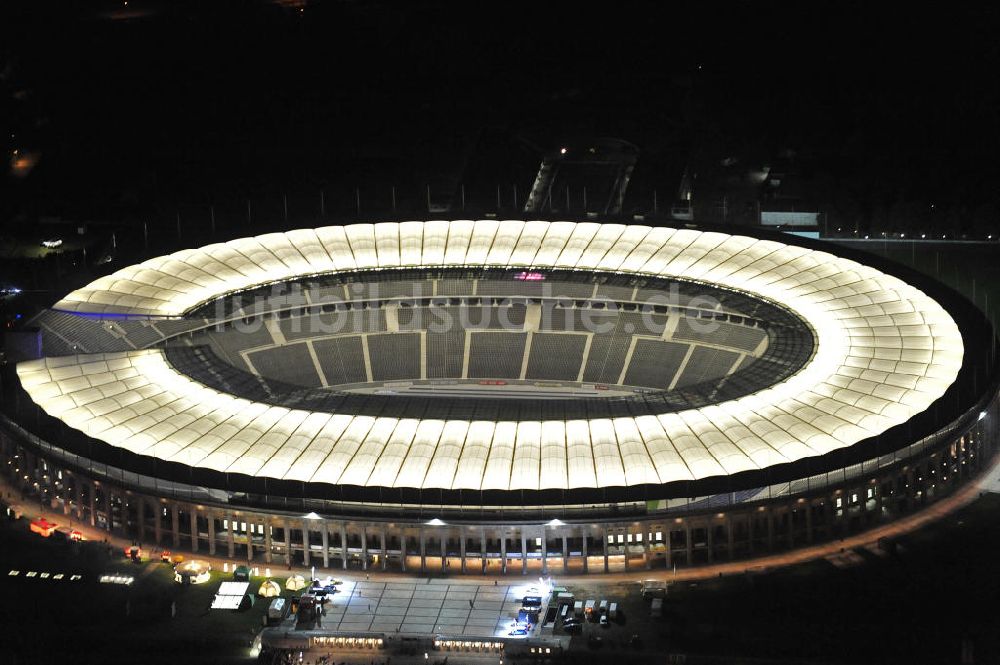 Nachtluftbild Berlin - Nachtaufnahme Berliner Olympiastadion