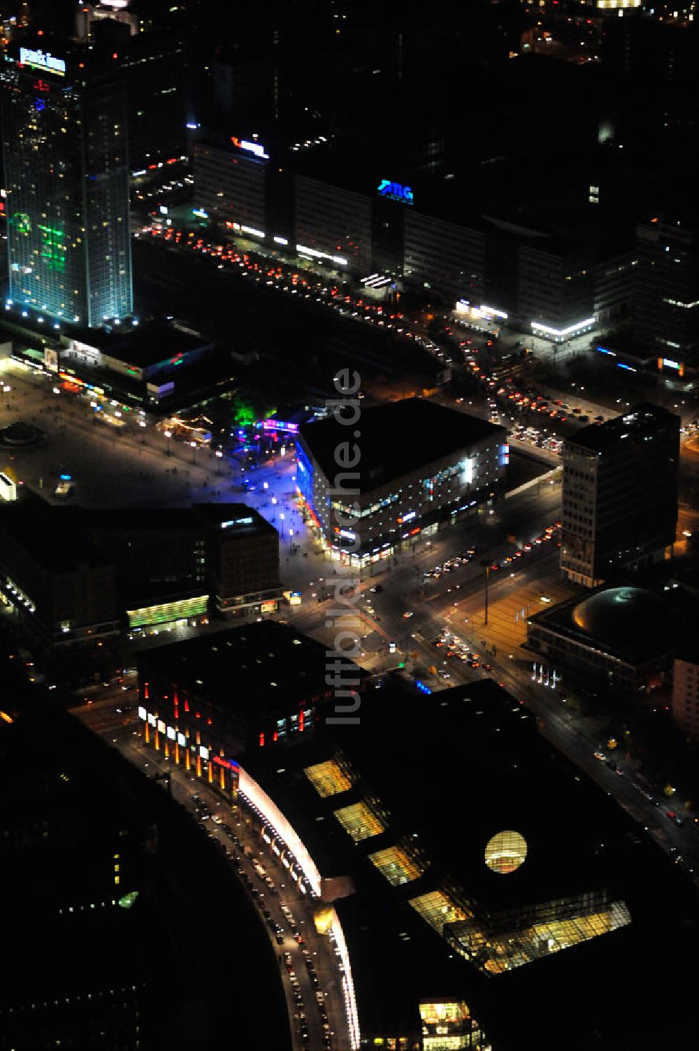 Nachtluftbild Berlin - Nachtaufnahme / Night shot Berlin Alexa