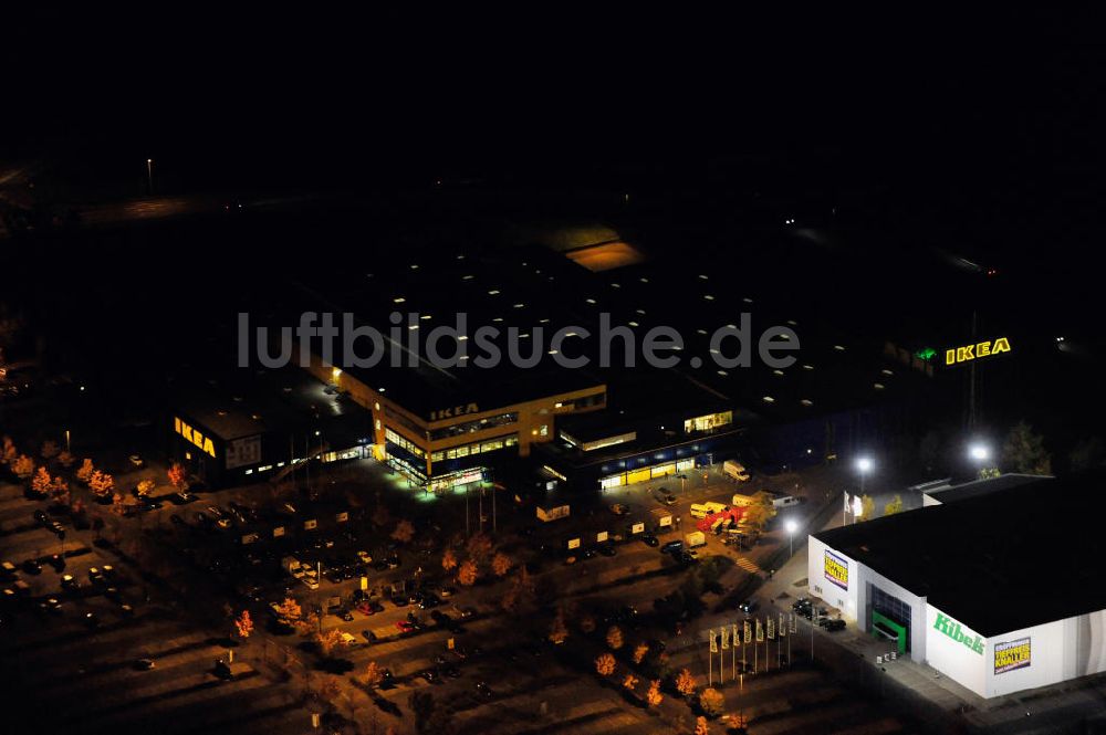 Nachtluftbild Waltersdorf - Nachtaufnahme / Night shot Ikea Waltersdorf