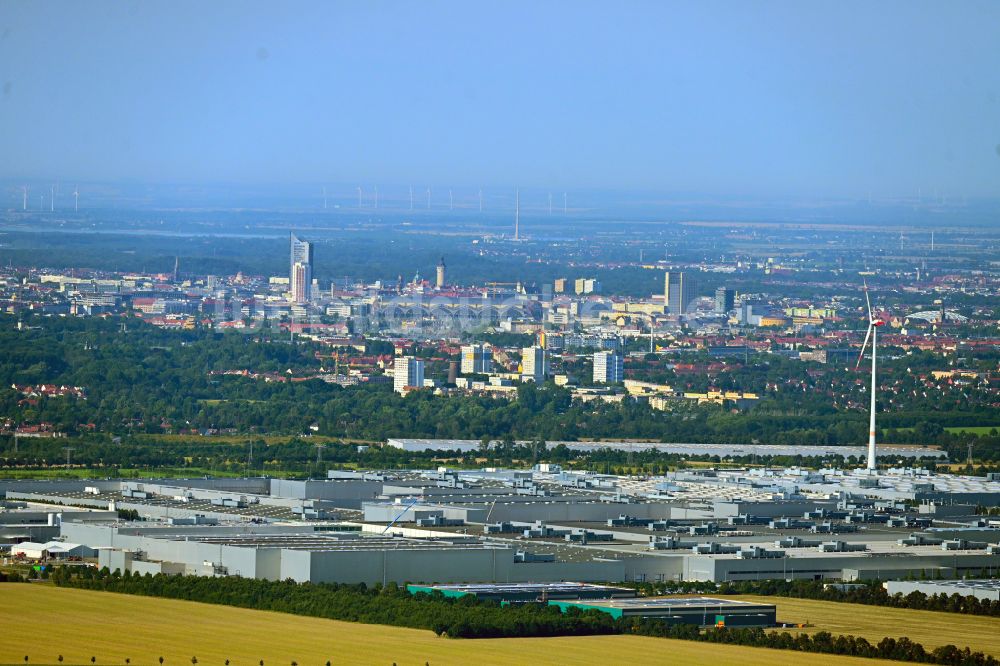 Nacht-Luftaufnahme Leipzig - Nachtluftvideo BMW Werk Leipzig im Bundesland Sachsen