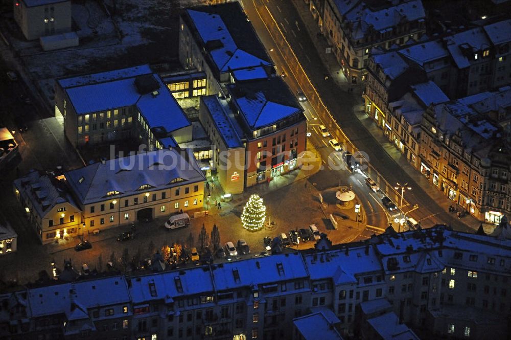 Nacht-Luftaufnahme Dresden - Ortsamt Dresden-Loschwitz bei Nacht