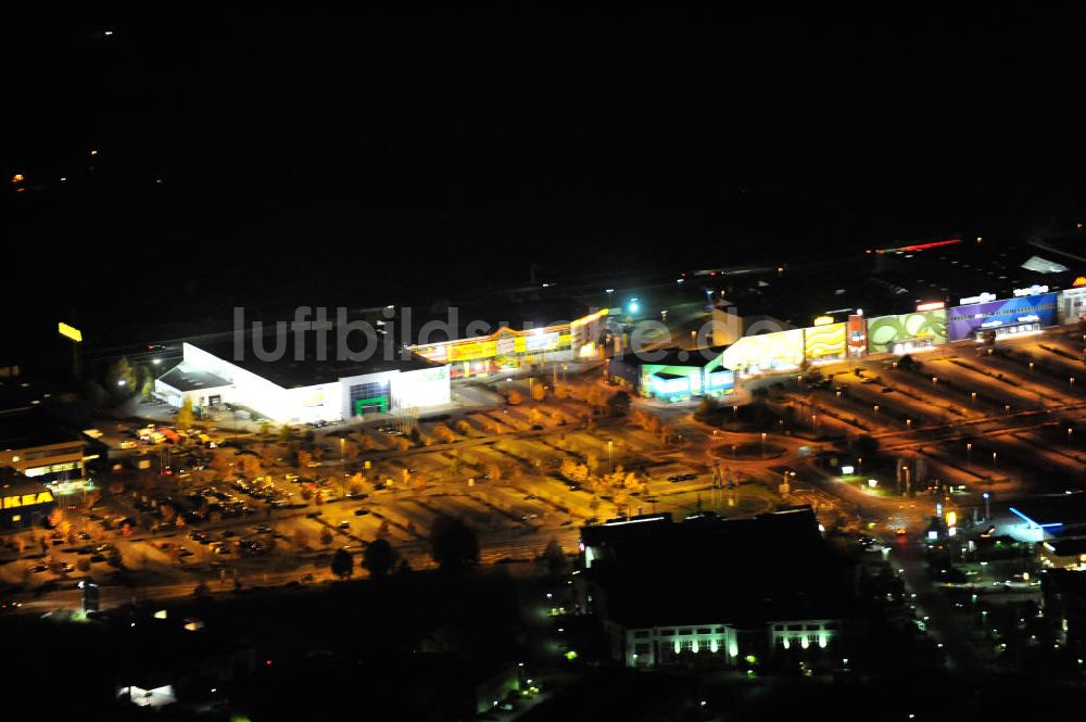 Nacht-Luftaufnahme Schönefeld OT Waltersdorf - Schönefeld bei Nacht / Night shot Gewerbepark Waltersdorf