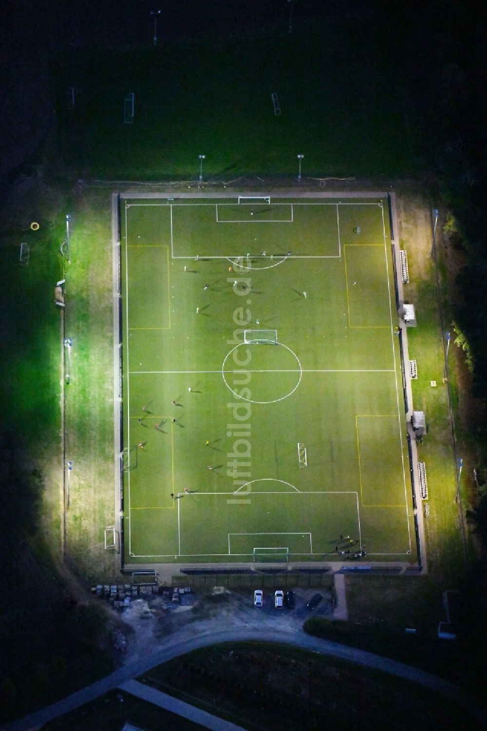 Nachtluftbild Bad Iburg - Nachtluftbild Sportplatz- Fussballplatz TuS Glane 1929 e.V. in Bad Iburg im Bundesland Niedersachsen, Deutschland