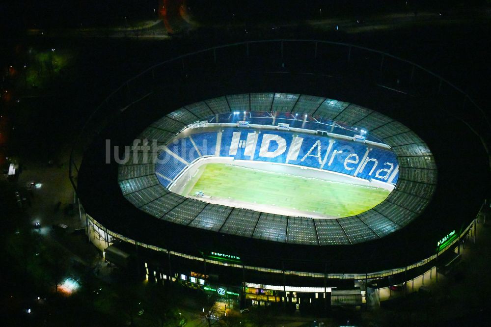 Nachtluftbild Hannover - Nachtluftbild Stadion der Heinz von Heiden Arena im Stadtteil Calenberger Neustadt von Hannover in Niedersachsen