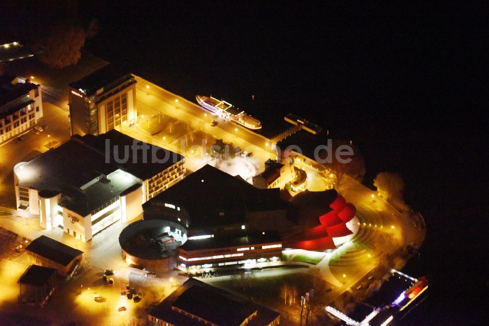 Nachtluftbild Potsdam - Nachtluftbild vom Hans Otto Theater in Potsdam im Bundesland Brandenburg