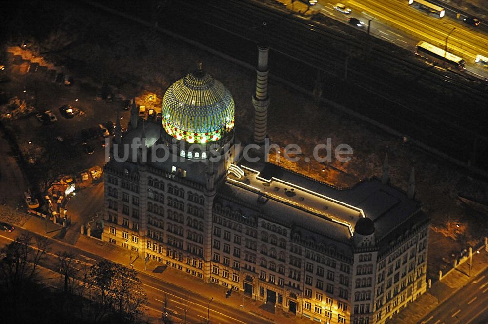 Nachtluftbild Dresden - Yenidze Dresden bei Nacht