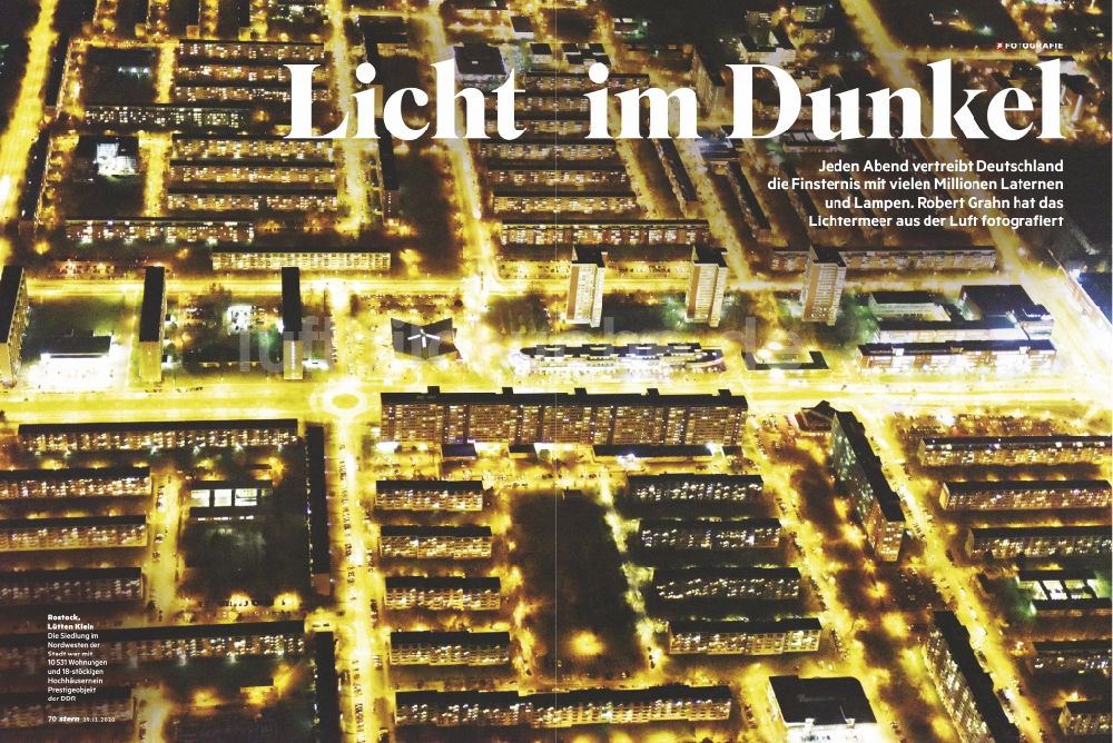 Luftaufnahme Hamburg - Belegausschnitt / Medienverwendung der Luftbildverwendung in der Illustrierten / Magazin Doppel- Seite 70 - 71 stern in Hamburg, Deutschland