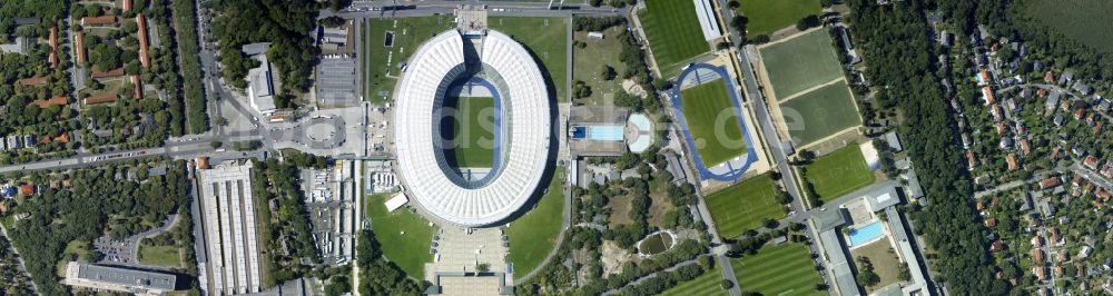 Senkrecht-Luftbild Berlin - Senkrechtluftbild Arena des Stadion Olympiastadion in Berlin