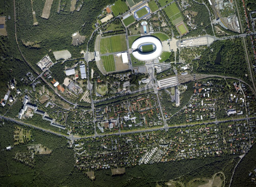 Senkrecht-Luftbild Berlin - Senkrechtluftbild Arena des Stadion Olympiastadion in Berlin