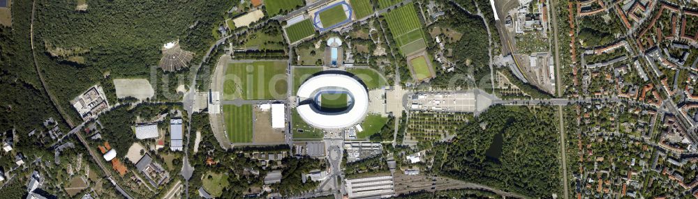 Senkrecht-Luftbild Berlin - Senkrechtluftbild Arena des Stadion Olympiastadion in Berlin