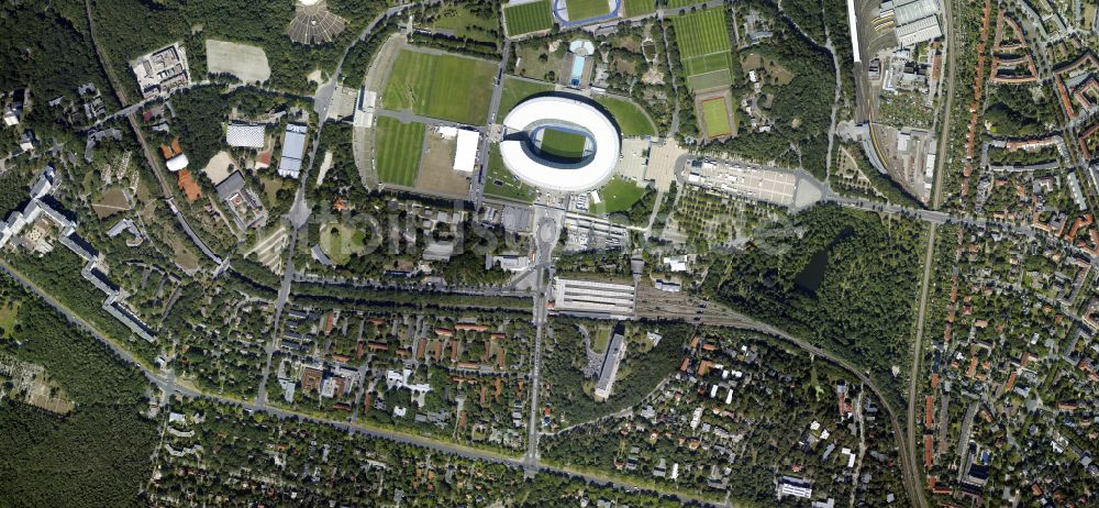 Senkrecht-Luftbild Berlin - Senkrechtluftbild Arena des Stadion Olympiastadion in Berlin