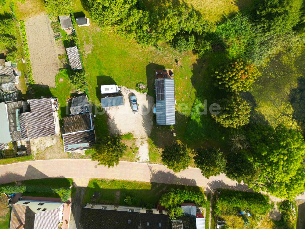 Senkrecht-Luftbild Groß Daberkow - Senkrechtluftbild Baustelle mit Erschließungs- und Erdarbeiten für ein Einfamilienhaus in Groß Daberkow im Bundesland Mecklenburg-Vorpommern, Deutschland