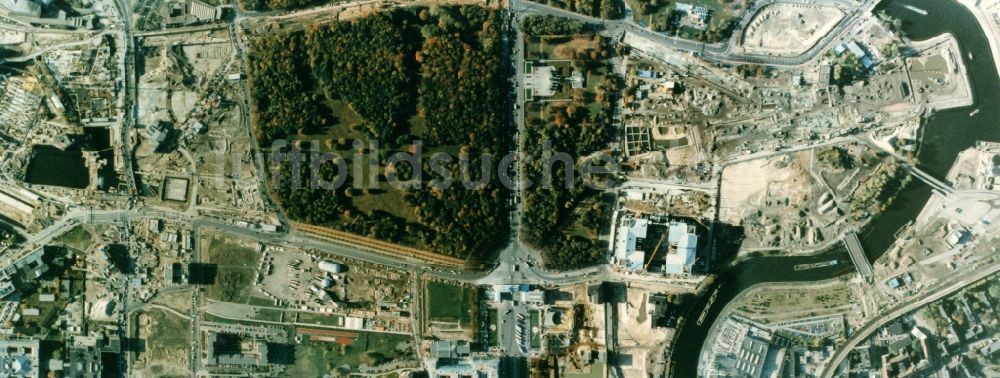 Senkrecht-Luftbild Berlin - Senkrechtluftbild Baustellen im Innenstadtbereich Potsdamer Platz - Brandenburger Tor - Reichstag - Spreebogen im Ortsteil Tiergarten in Berlin, Deutschland