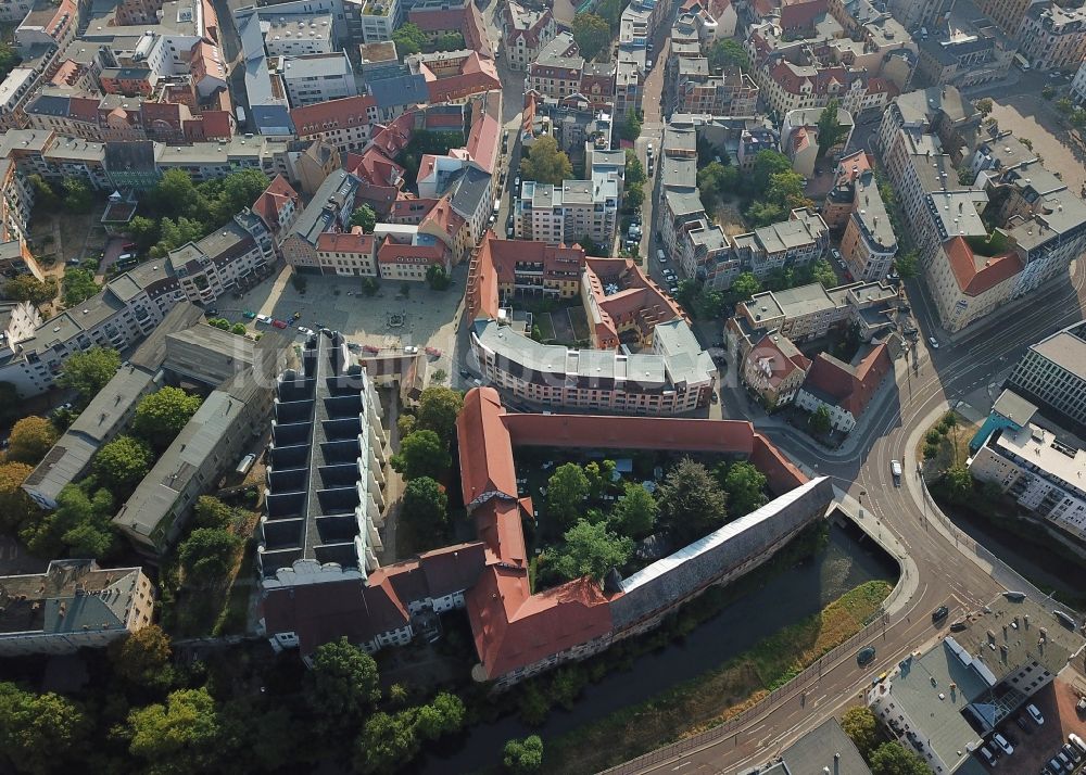 Senkrecht-Luftbild Halle (Saale) - Senkrechtluftbild Domplatz und die Neue Residenz im Zentrum der Altstadt von Halle in Sachsen-Anhalt